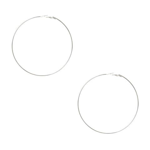 Silver 100mm Hoop Earrings