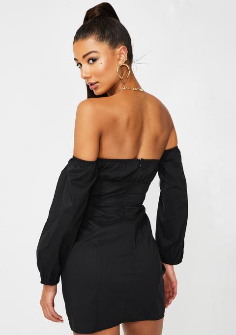 Black Mini Off Shoulder Dress