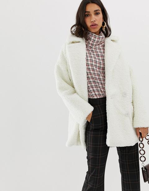 Gestuz Eri Teddy Coat-white