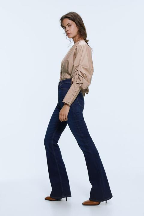 jeans zw premium the high waist skinny flare mellow blue