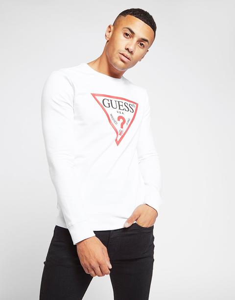 guess triangle logo sweatshirt