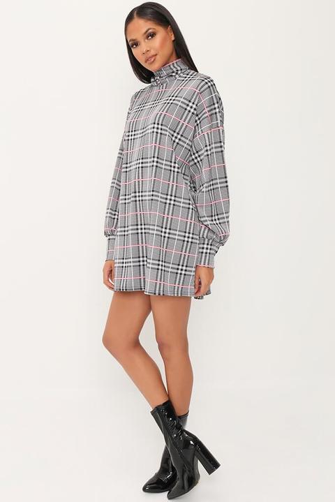 roll neck oversized jumper dress