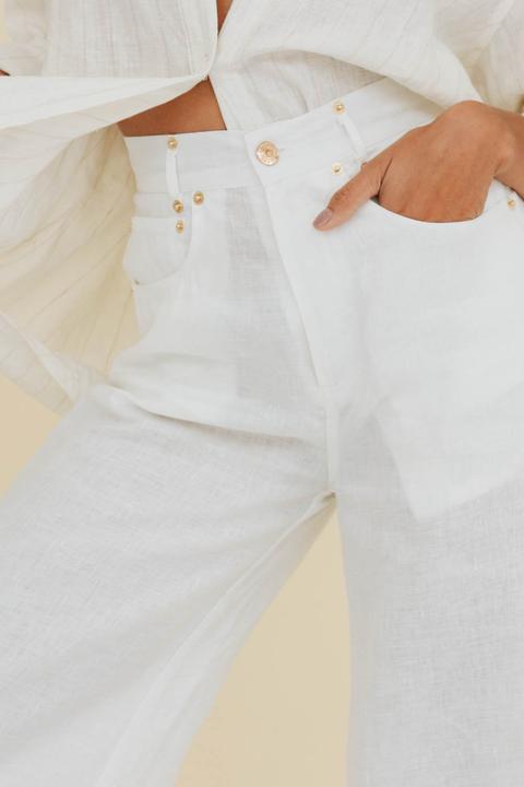 Vg Rhapsody Wide Leg Pants // White