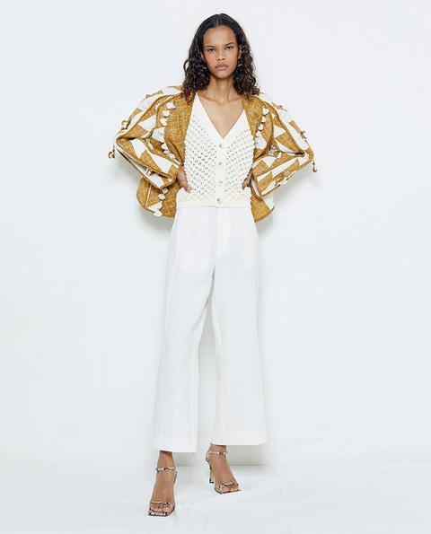 Sfera - Pantalón De Mujer Lino Tobillero