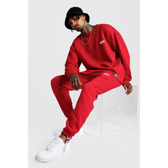 boohooman red hoodie
