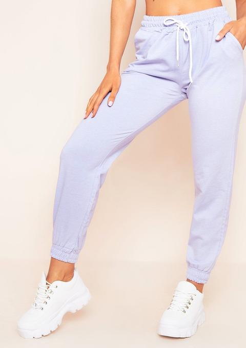 Marie Lilac Drawstring Casual Joggers