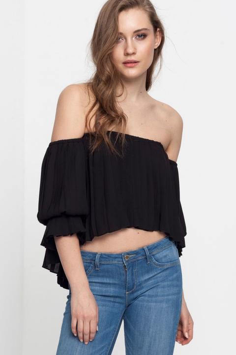 top nero maniche lunghe