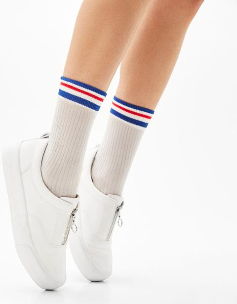 Calcetines Sport Rayas Metalizados