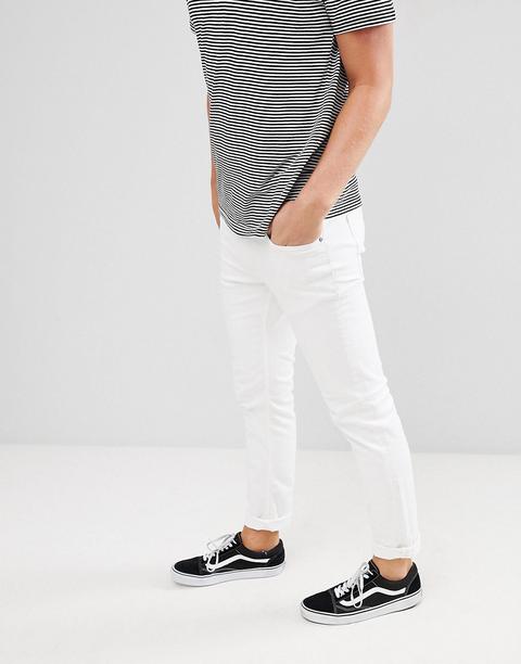 Mango Man Slim Jeans In White
