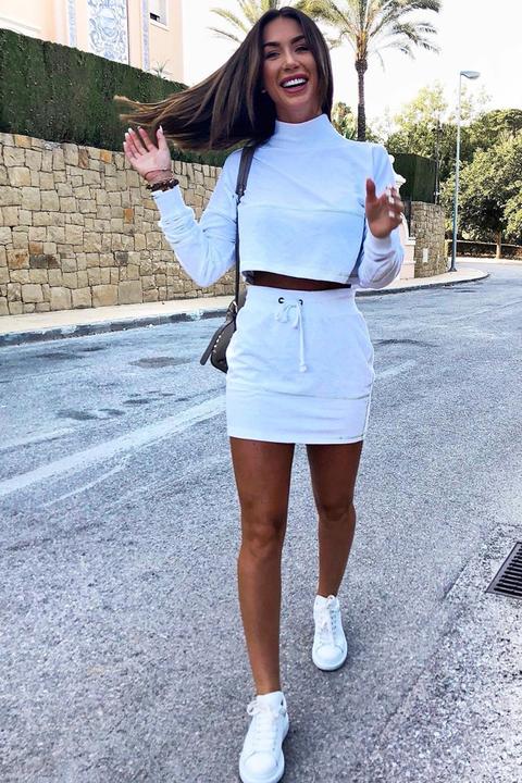 white jumper skirt