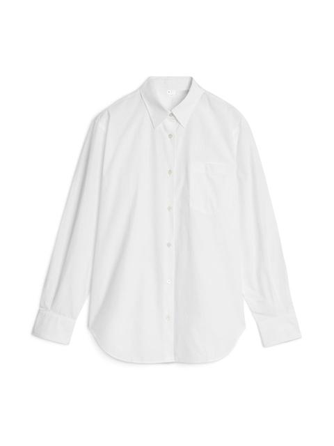 Cotton Poplin Shirt - White