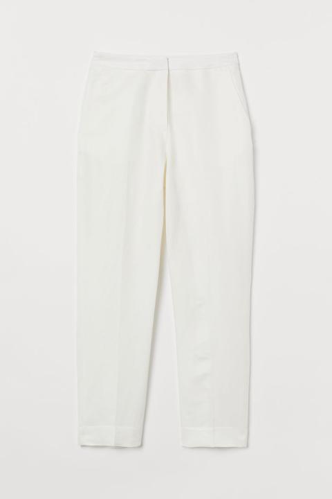 Cigarette Trousers - White