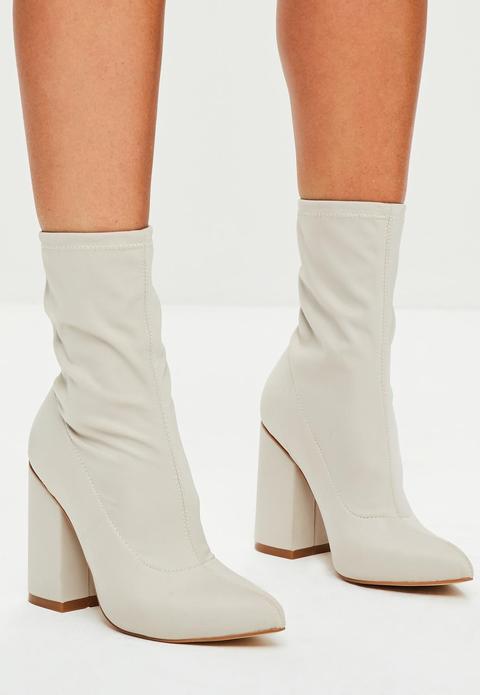 nude block heel boots