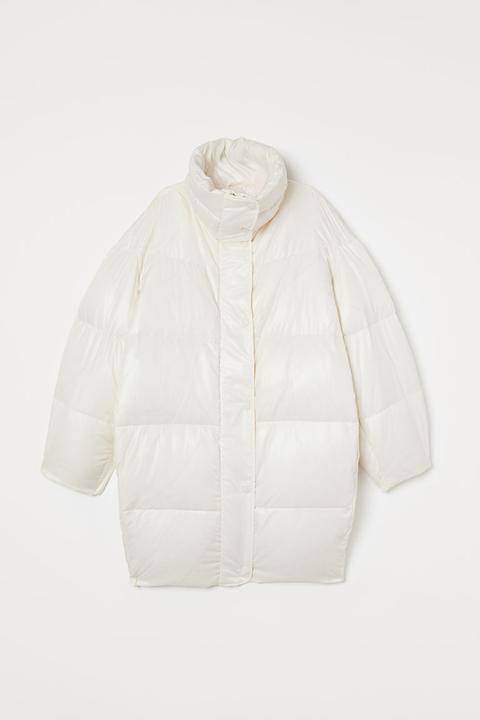 Oversized Down Jacket - White