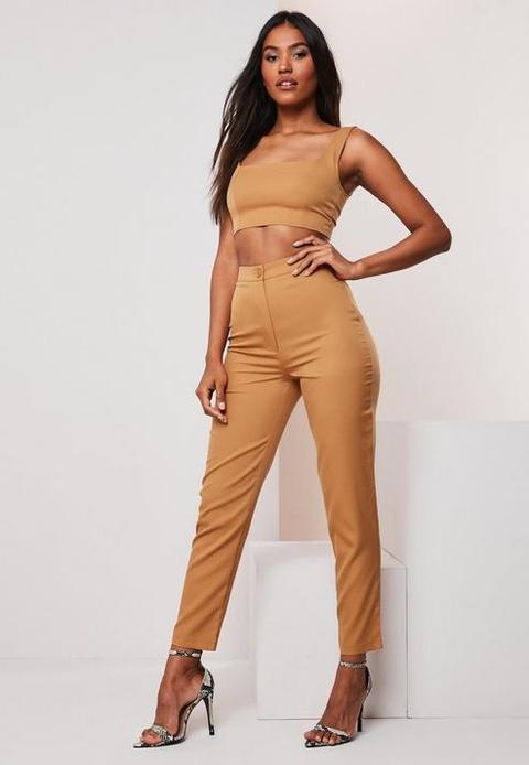 Camel Co Ord Basic Cigarette Trousers, Camel