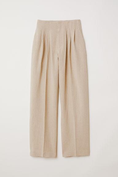 Pantaloni Ampi In Lino