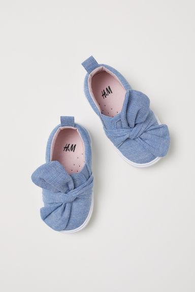 H & M - Sneakers Slip-on Con Fiocco - Blu