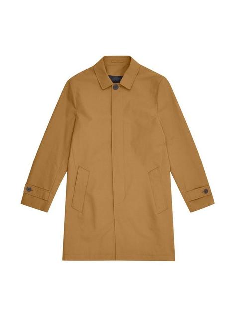 Tan Single Breasted Mac Coat