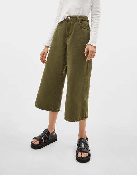 Jeans Culotte Mid Waist