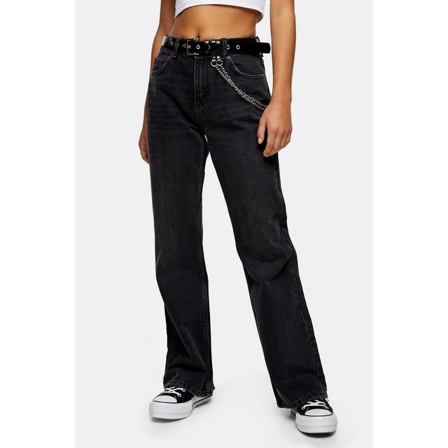 Washed Black 90s Flare Jeans 