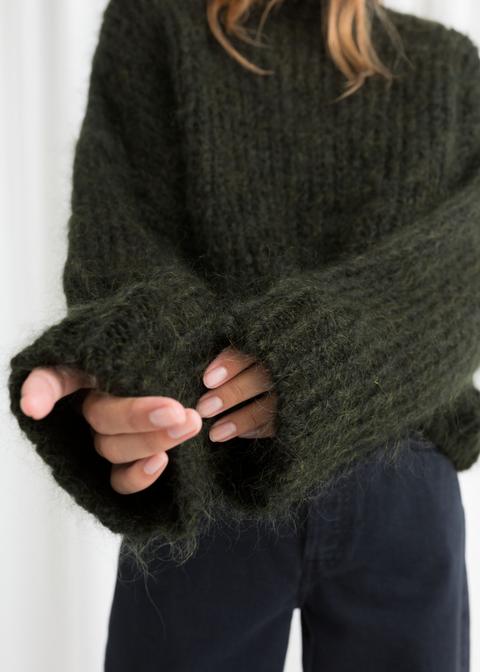 Wool blend chunky knit on sale sweater