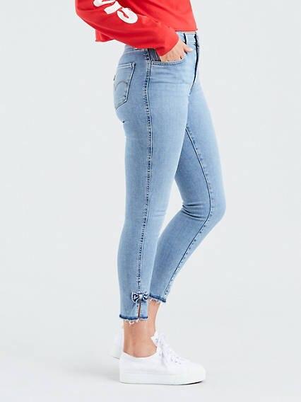 ankle bow jeans