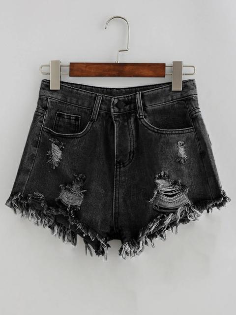 Shorts Vaqueros Con Rotos