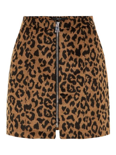 Vero Moda Leopard Skirt Women Brown