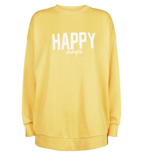 happy sweatshirt yellow