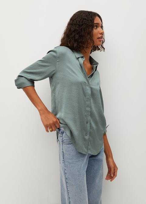 Camisa Fluida Satinada