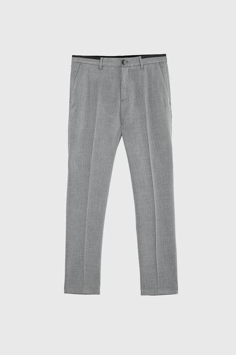 Pantalón Traje Contraste