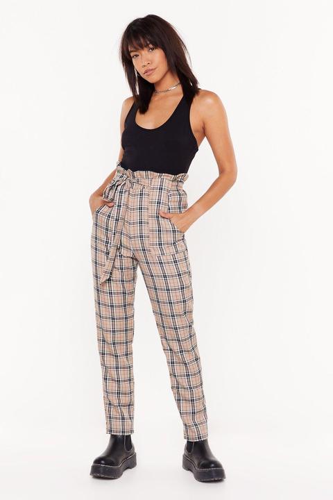 Womens Let's Take A Rain Check Paperbag Trousers