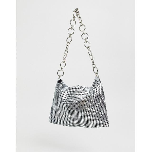 bag with silver chain strap