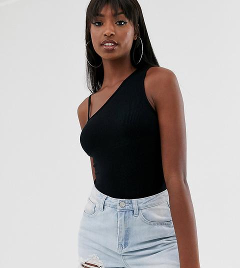 Asos Design Tall - Body Asymétrique - Noir