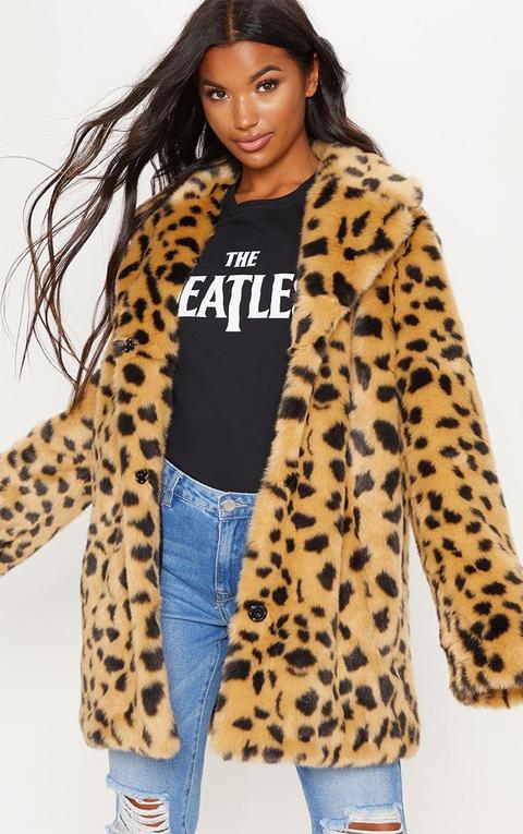 Leopard Faux Fur Coat From, Real Leopard Faux Fur Coat
