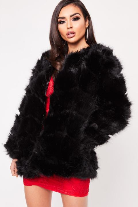 Hollie Black Faux Fur Coat