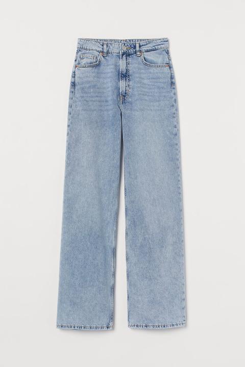 Wide High Jeans - Azul