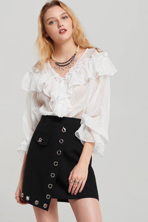 Min Eyelet Buckle Skirt