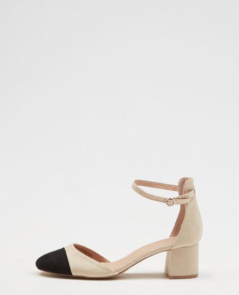 Zapatos De Tacón Bicolor