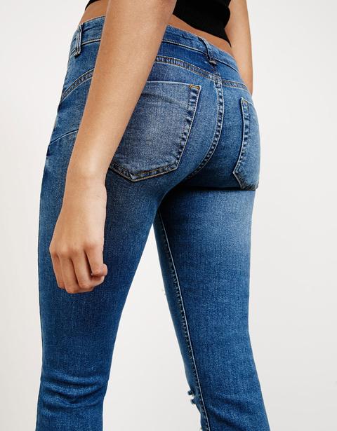 Jeans Push Up Super Skinny Con Tagli