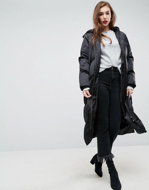 longline puffer coat asos