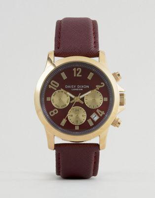 Daisy Dixon - Bordo Adriana Dd002rg - Orologio Di Pelle