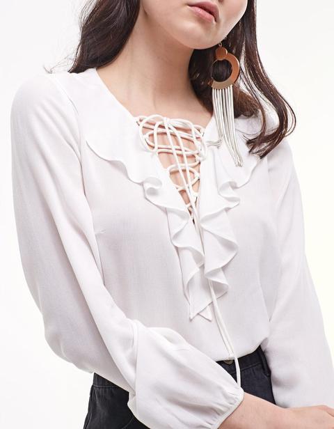 Camisa Corsaria Lace Up