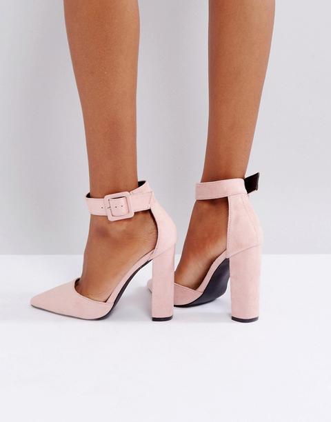 Glamorous - Scarpe Rosa Polvere Con Tacco Largo - Beige from ASOS on 21  Buttons
