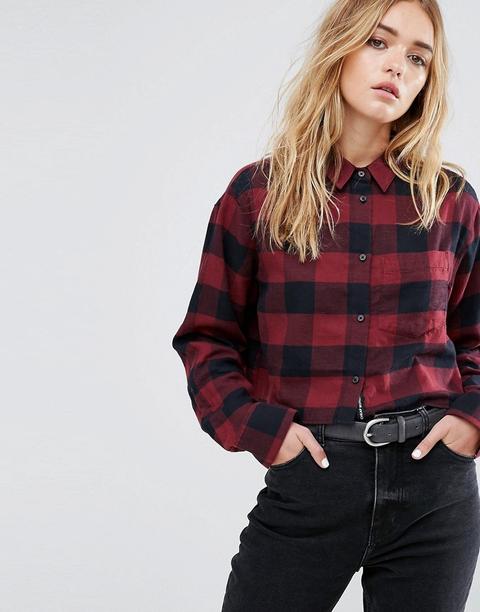 Cheap Monday - Camicia Corta A Quadri - Rosso