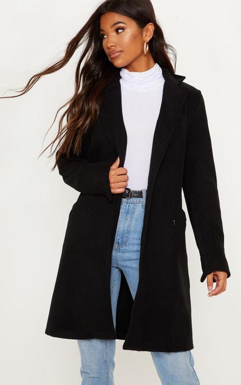 Black Pocket Detail Coat