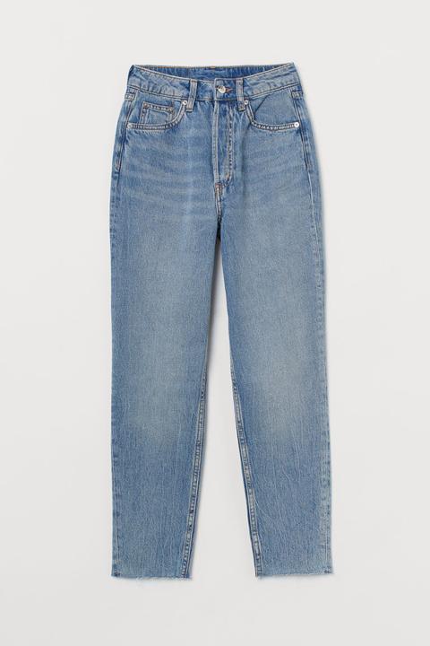 Slim Mom High Ankle Jeans - Azul