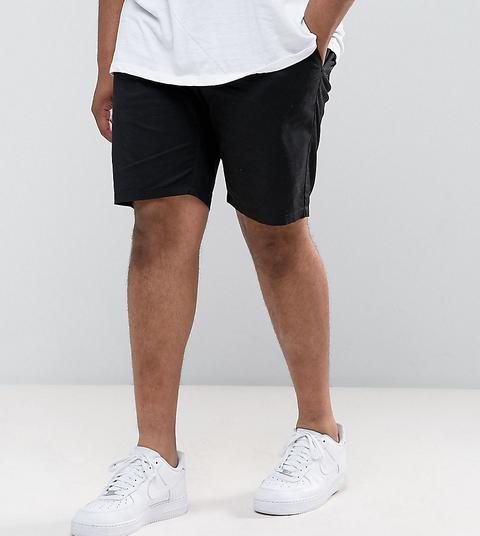 Asos Design Plus - Chino Corti Slim Neri - Nero