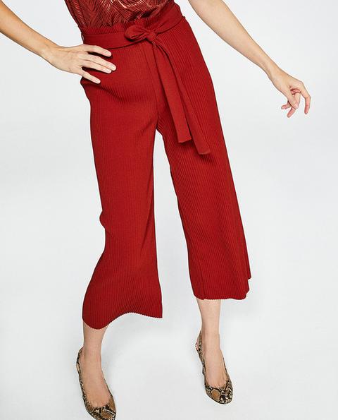 Sfera - Pantalón Fluido De Mujer Plisado