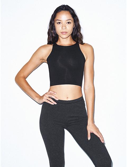 Cotton Spandex Sleeveless Crop Top